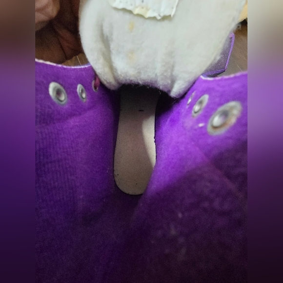 Vintage Disney Hannah Montana Ice Figure Skates Girls 6 Purple Glitter - Picture 10 of 11